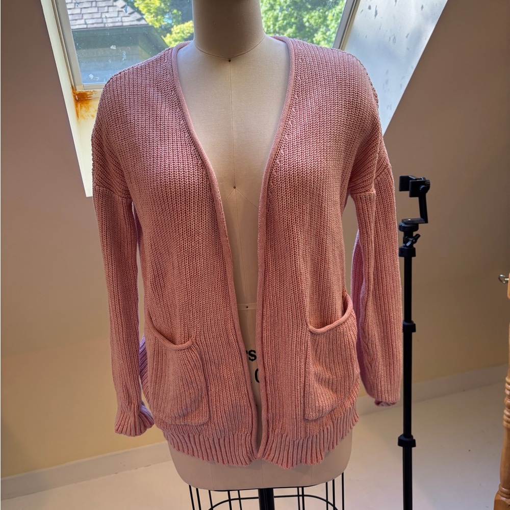 Universal threads light pink cotton cardigan